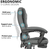 Executive Office Chair 8 Point Massage Leather Office Chair