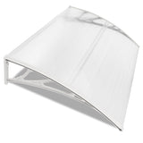 Exterior door canopy in white, perfect for protection against weather elements.