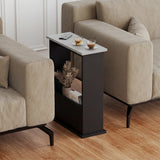 Small Narrow Side Table with Storage - Slim Sofa End Table