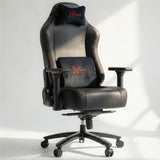 Office Gaming Chair with Wide Seat PC Computer Gamer Chair Xstriker in black with ergonomic lumbar and neck support, ideal for long hours at desk or gaming.