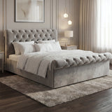Chesterfield Ottoman Storage Bed - Side Lift Ottoman Bed Frame