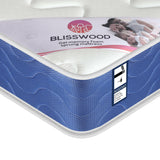 Blisswood Velvet Quilted Vertical Line Ottoman Storage Bed With Mattress
