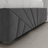 Velvet Ottoman Storage Bed - Sunrise Ottoman Bed Frame