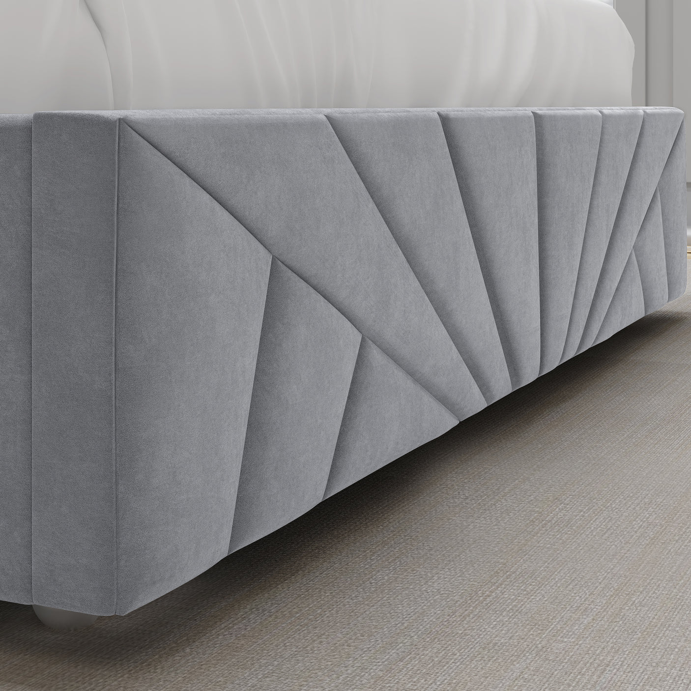 Velvet Ottoman Storage Bed - Sunrise Ottoman Bed Frame