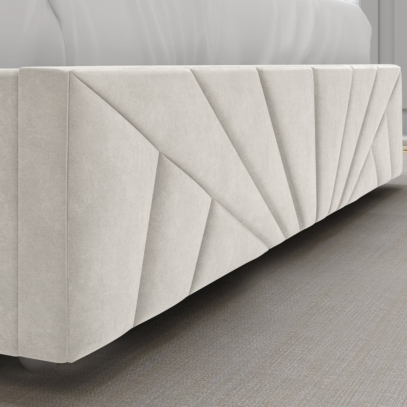 Velvet Ottoman Storage Bed - Sunrise Ottoman Bed Frame