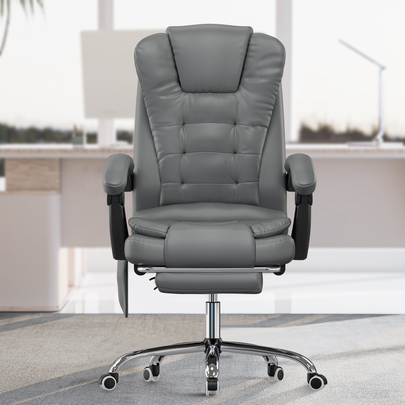 Executive Office Chair 8 Point Massage Leather Office Chair