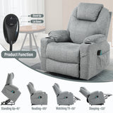 Riser Recliner Chair With Cup Holder, Heat and Massage