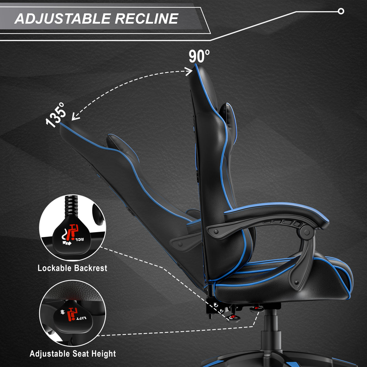 Gaming chair UK – ergonomic, high-back racing chair with adjustable armrests & comfort.