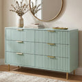Flutrina Painted 6 Drawer Wide Chest of Drawers Bedroom Dresser