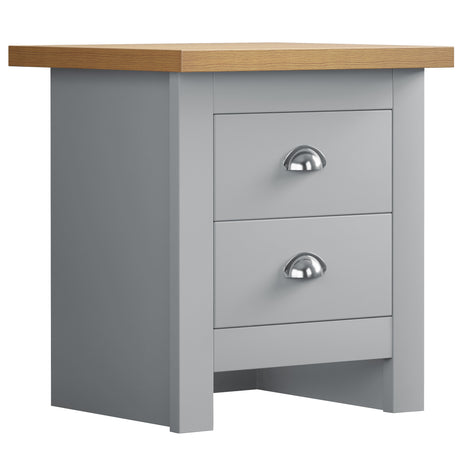 Grey bedside tables UK with handles and drawers stylish functional storage for modern bedrooms