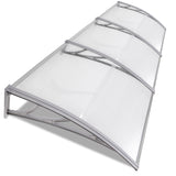 Large grey door canopy for enhanced weather protection and outdoor durability.