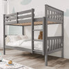 Grey double bunk beds with safety rails and ladder, ideal for shared kids’ bedroom from Dream Home Store