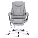 Blisswood grey linen office massage chair for comfort and support, available in UK.