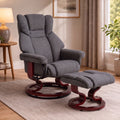 Swivel Recliner Chair with Footstool - Recliner Armchair