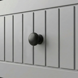 [Grey] Linra dressing table close-up knob handle detail showing premium grey finish and quality hardware design