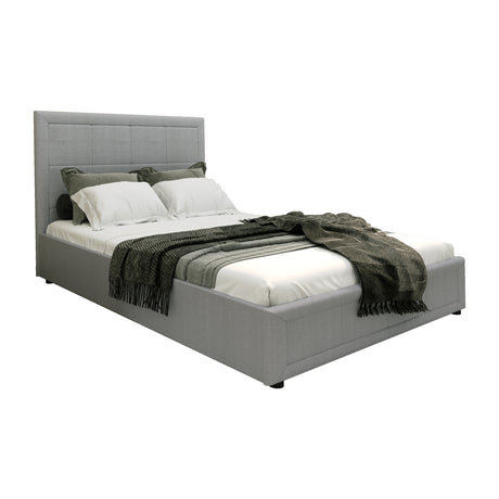 Grey ottoman beds with a stylish design, providing ample storage space for your bedroom.