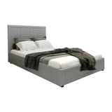 Blisswood Ottoman Bed With 8" Mattress, Grey Linen
