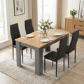 Grey & Pine 4-6 Seater Dining Table and Chairs Set