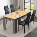 Grey & Pine 4-6 Seater Dining Table and Chairs Set