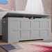 Storage Chest - Shaker Style Blanket or Toy Box With Lid & Safety Hinges in grey, ideal for kids' bedroom or playroom toy organization.
