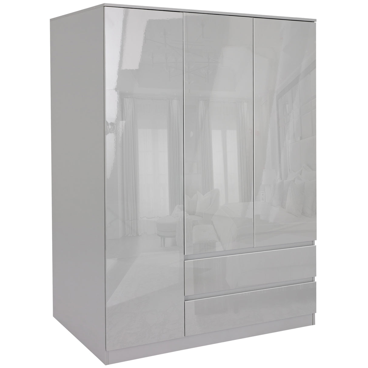 Blisswood High Gloss Wardrobe Set