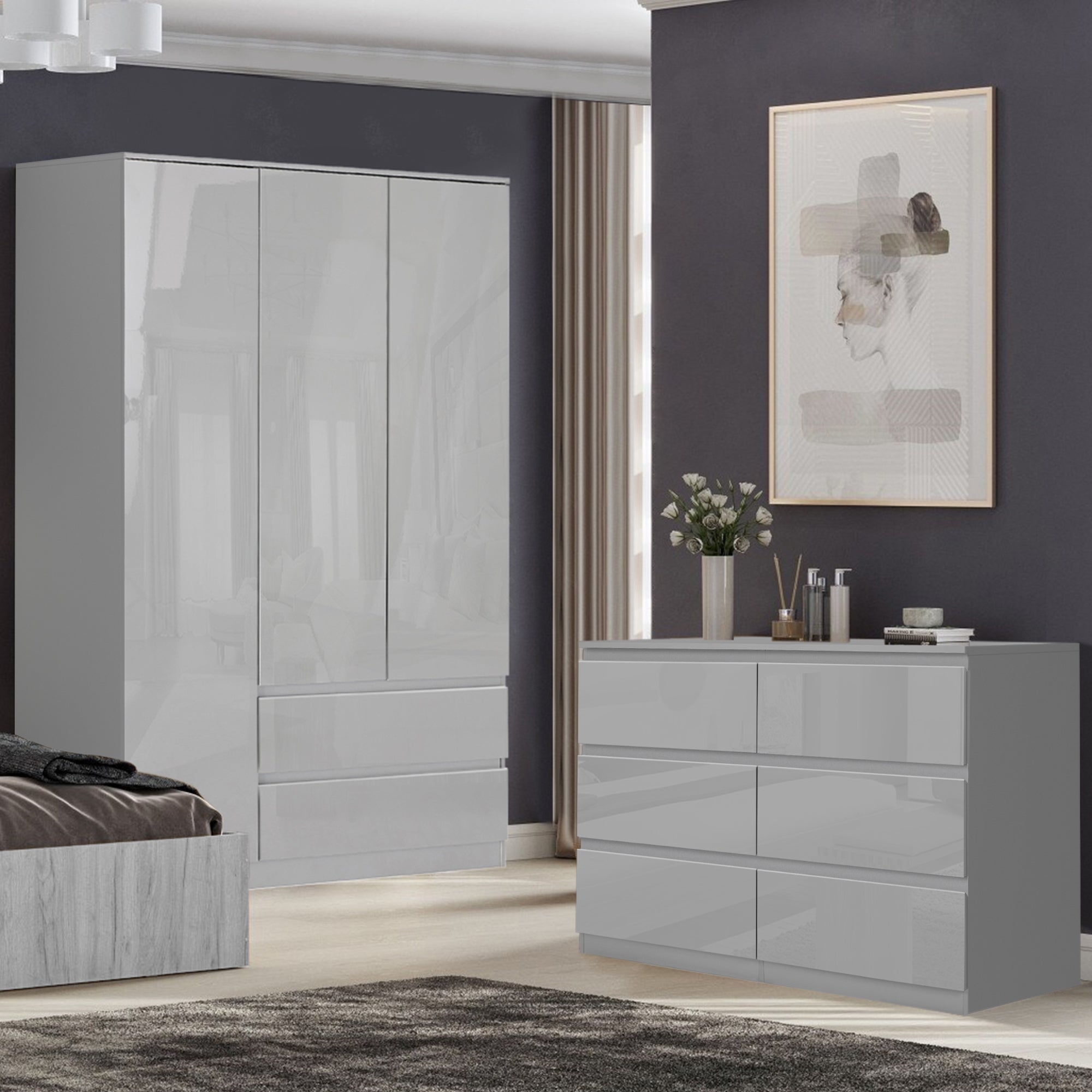 grey bedroom set