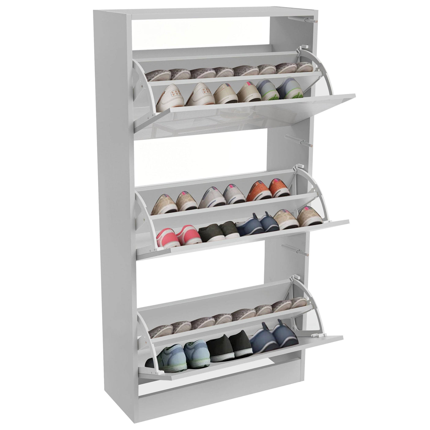 Blisswood High Gloss Tall Shoe Cabinet