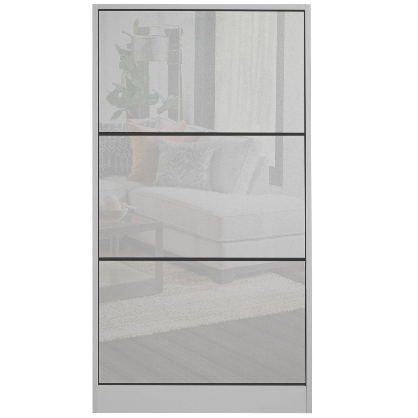 Blisswood High Gloss Tall Shoe Cabinet