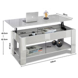 High Gloss Lift Up Coffee Table With Storage