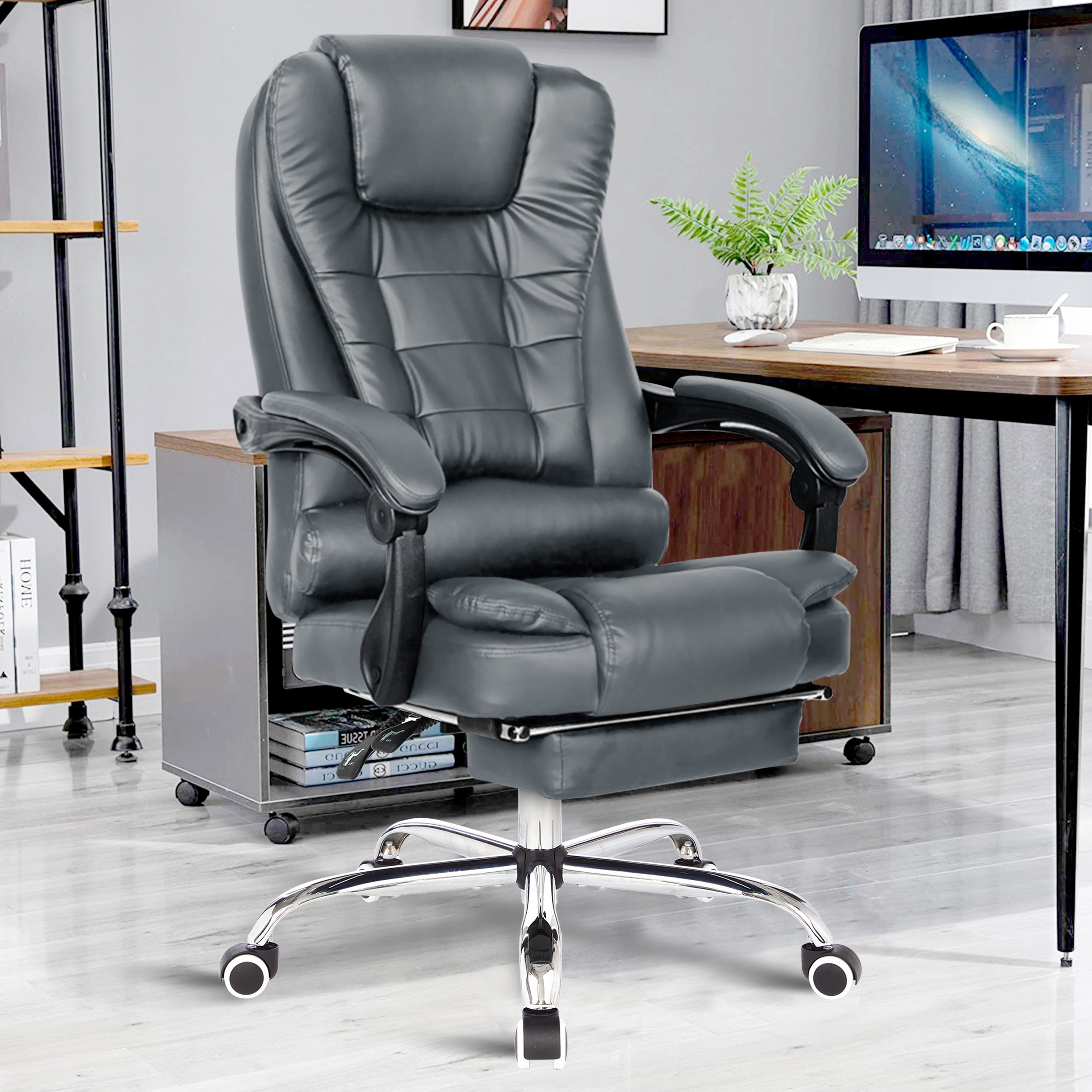 grey office chair