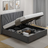 Sunrise Ottoman Storage Bed - Velvet Ottoman Bed Frame