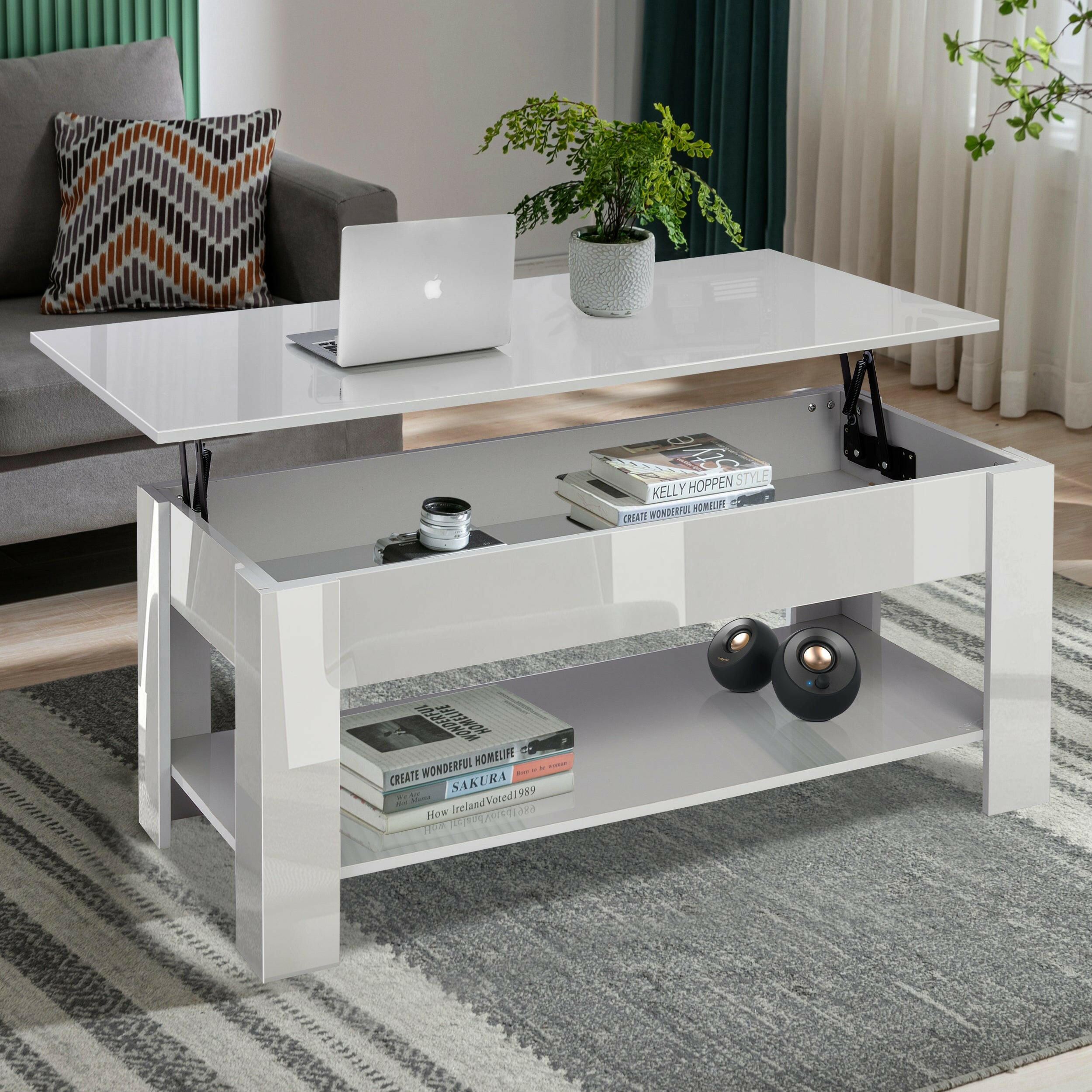 grey coffee table