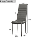 Minimalist Dining Set For 4 With Padded Chairs – Compact White Table