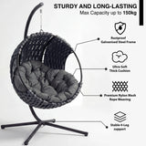 [Dark Grey] Hanging chair with features like sturdy, long-lasting and can handle up to 150kg of maximum weight capacity