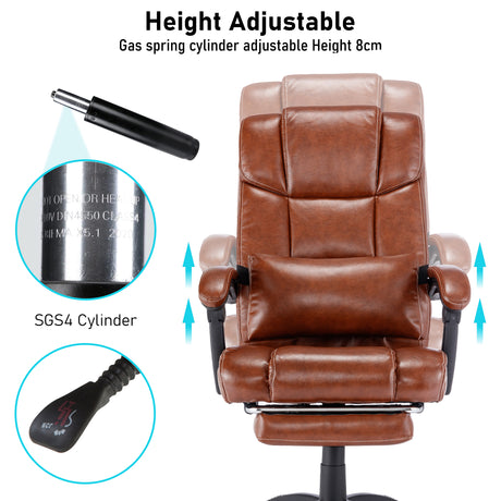 Height adjustable office chair – ergonomic design with reclining function for comfort