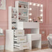Hollywood Mirror Dressing Table with Storage, Drawers Vanity Makeup Desk