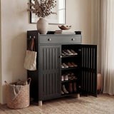 4-Tier Shoe Storage Cabinet with Adjustable Shelves Hallway