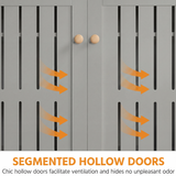 4-Tier Shoe Storage Cabinet with Adjustable Shelves Hallway