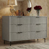 Flutrina Painted Wide Chest of 6 Drawers Bedroom Dresser