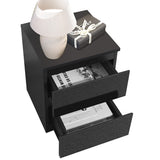 High gloss bedside table with drawers – modern and sleek design for bedroom storage.