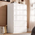 High Gloss Tall Chest of Drawers - 5 Drawer Chest Bedroom Drawers