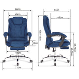 Homcom massage office chair with ergonomic design and product size for optimal comfort.