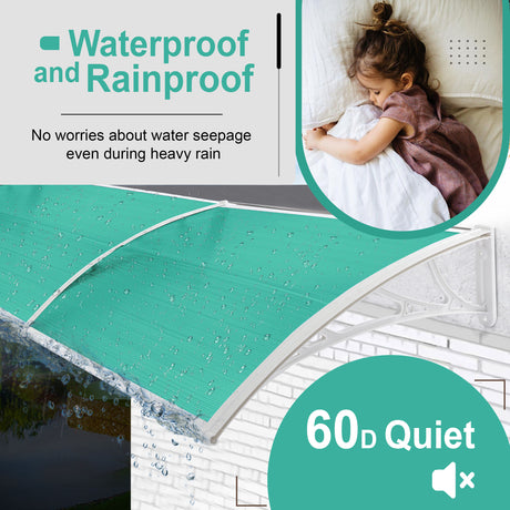 Homebase door canopy with waterproof and rainproof design for durable protection.