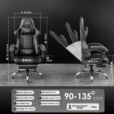 Xstriker Gaming Chair With Footrest - PC Desk Chair For Home or Office