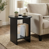 Small Round Side Table for Living Room - Sofa End Table