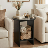 Small Round Side Table for Living Room - Sofa End Table