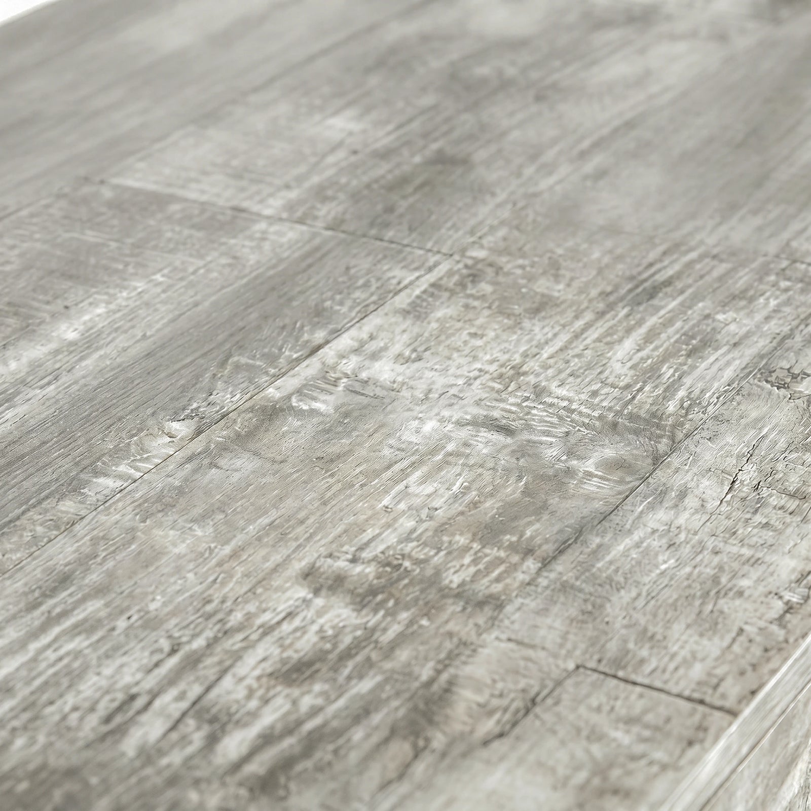 [Grey] Ironmere sideboard top-surface swatch showing varied grain pattern and smooth finish