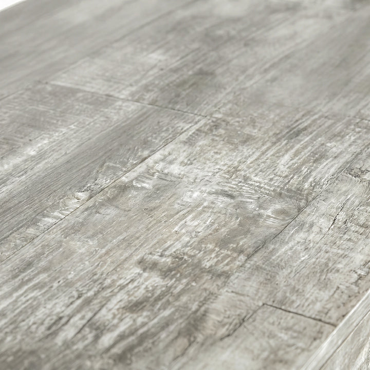 [Grey] Ironmere sideboard top-surface swatch showing varied grain pattern and smooth finish