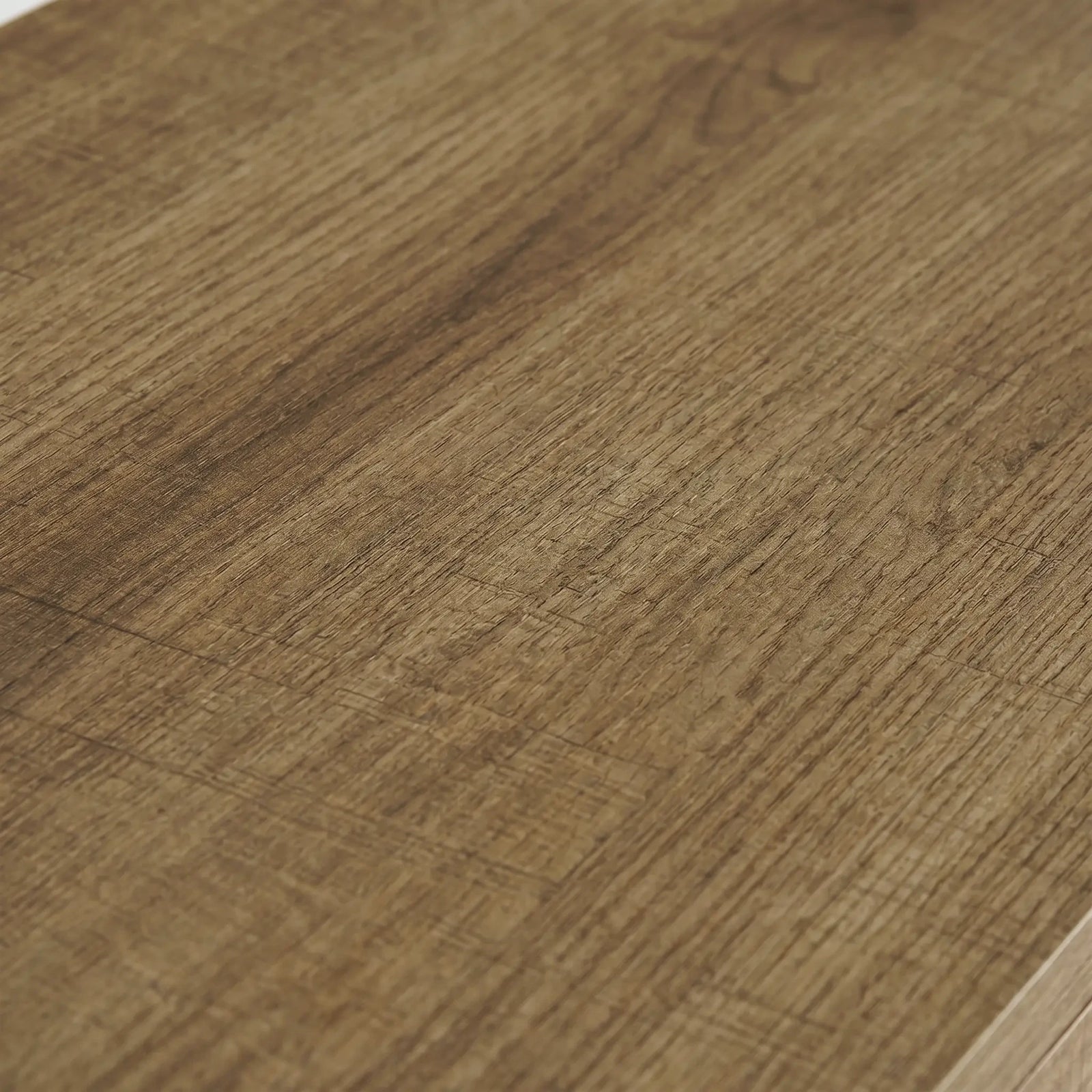 [Oak Effect] Ironmere sideboard finish detail with grain lines visible across the flat top panel