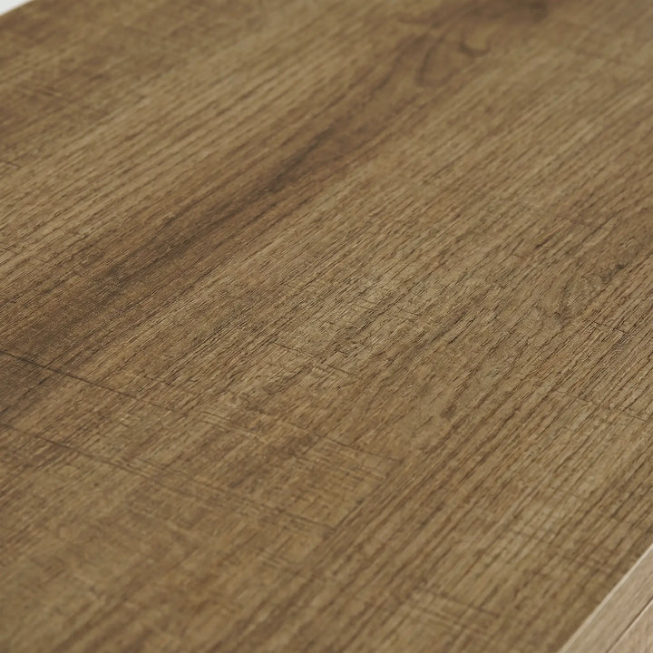 [Oak Effect] Ironmere sideboard finish detail with grain lines visible across the flat top panel